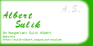 albert sulik business card